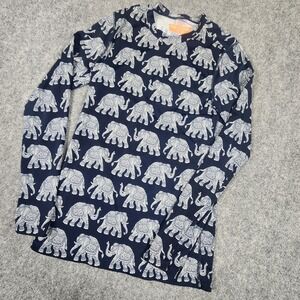 Crewcuts Girls‎ Navy Blue White Elephant Rash Guard UPF 50+ Swim Shirt 16 G1900